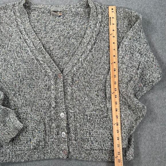 Vintage Objectives Knit Cardigan Sweater Women's X-Large Gray Granny V-Neck - Picture 5 of 7